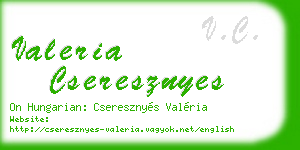 valeria cseresznyes business card